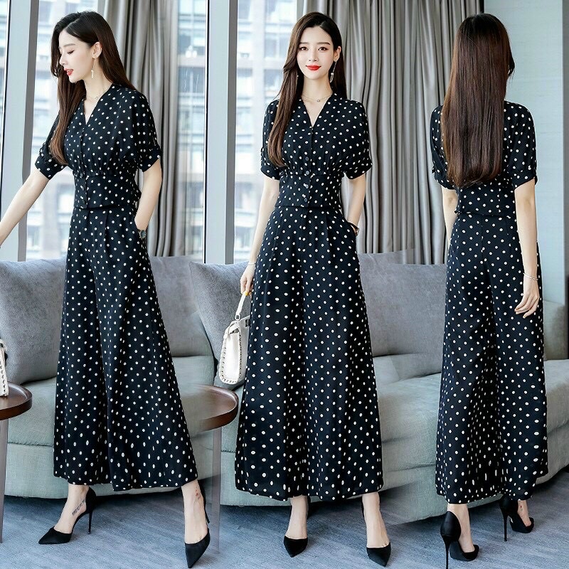 Set áo croptop cánh dơi quần ống rộng full.MLXL