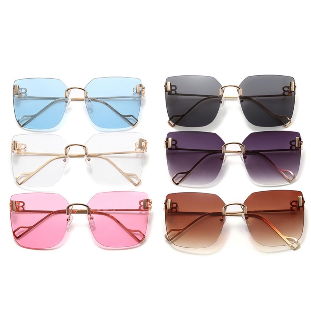 Kính Mát Gọng Vuông Kim Loại Chống Tia UV400 Phong Cách Retro Sang Trọng Cho Nữ