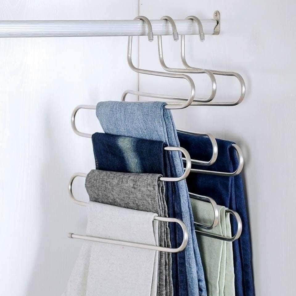 Móc Treo Quần Áo, Treo Khăn Đa Năng 5 Tầng Mẫu Inox Sáng Bóng (M2)