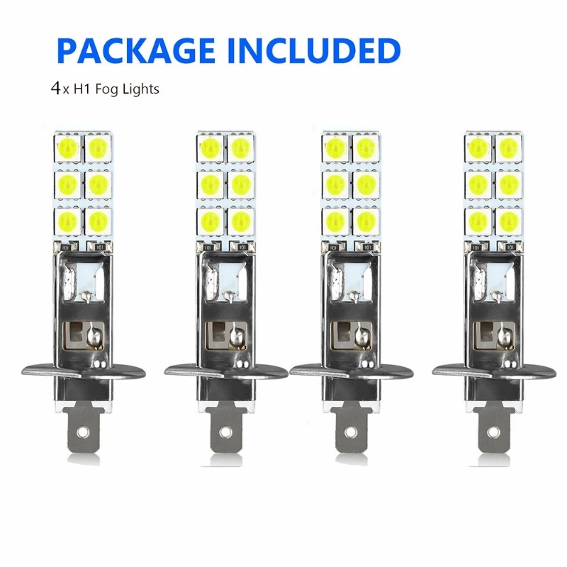 Đèn LED Tín Hiệu Sương Mù Ánh Sáng Trắng 12A H1-12SMD-5050 Cho Xe Hơi