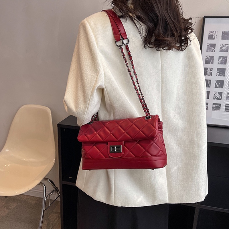 Túi Đeo Chéo Hình Thoi Cỡ Lớn Phong Cách retro Thời Trang Cho Nữ