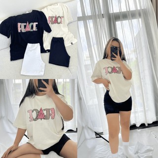 Áo thun nữ Oversize TShirt PEACE LOVEKIUTEE