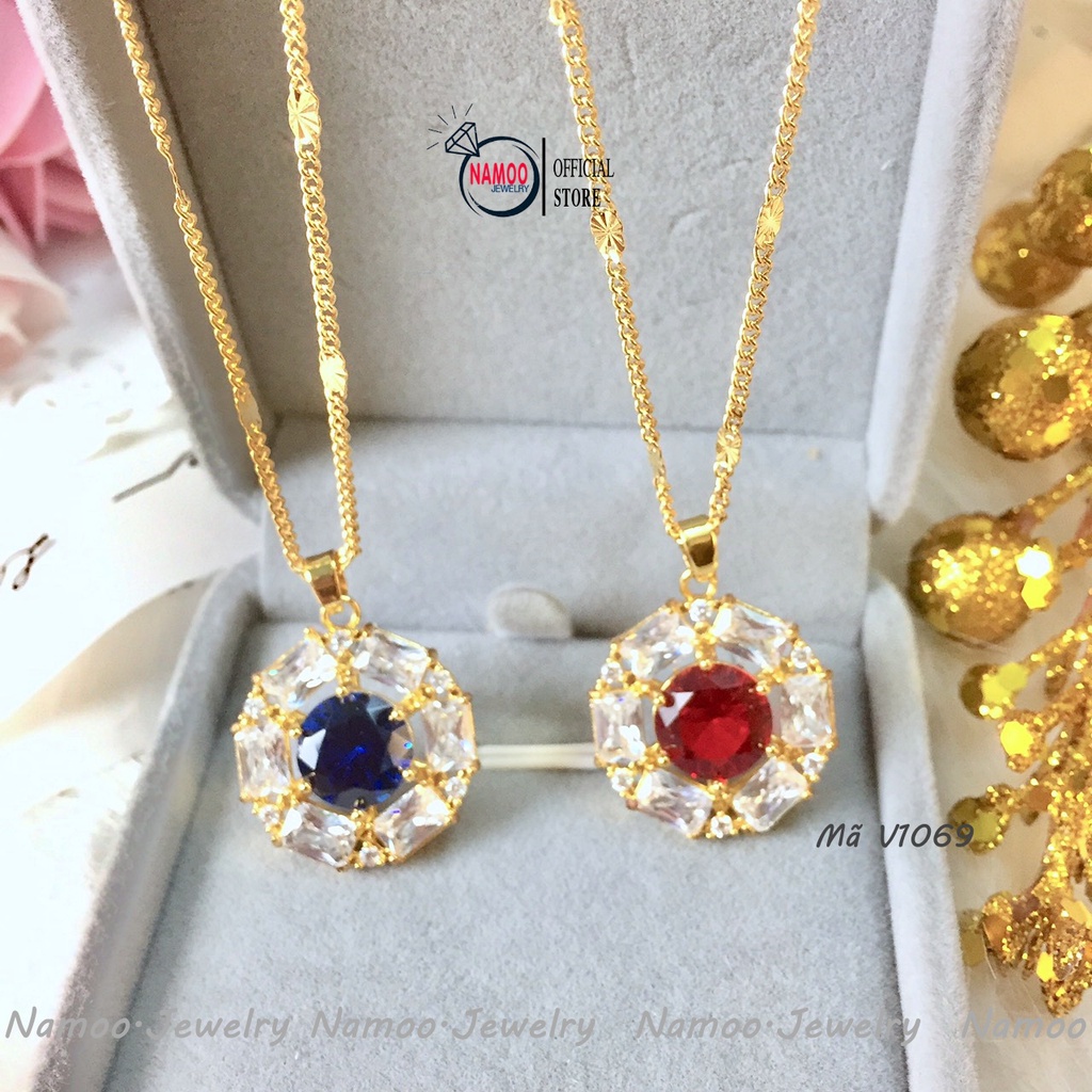 Dây Chuyền Mặt Hoa Đính Đá Đậm Chất Quý Phái Cho Nữ V1069 Namoo Jerwelry