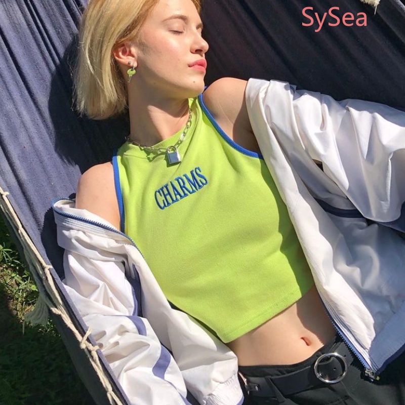 Áo polo Sát Nách Dáng Rộng Kiểu Vintage Thời Trang Mùa Hè Cho Nữ