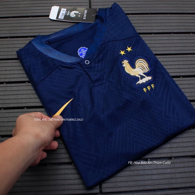 Áo tuyển pháp wc 2023 - set bộ quần áo đá banh đội tuyển Pháp  màu xanh than mẫu chính thức WC 2022 phom 45-90kg