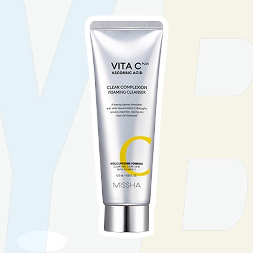 Sữa Rửa Mặt Tạo Bọt Chứa Hyaluronic Acid Ascorbic MISSHA Vita C Plus 120ml