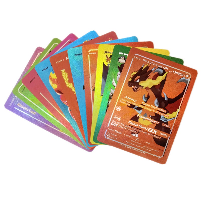 Bộ 10 Thẻ Bài Pokemon GX EX Laser Tiếng Anh