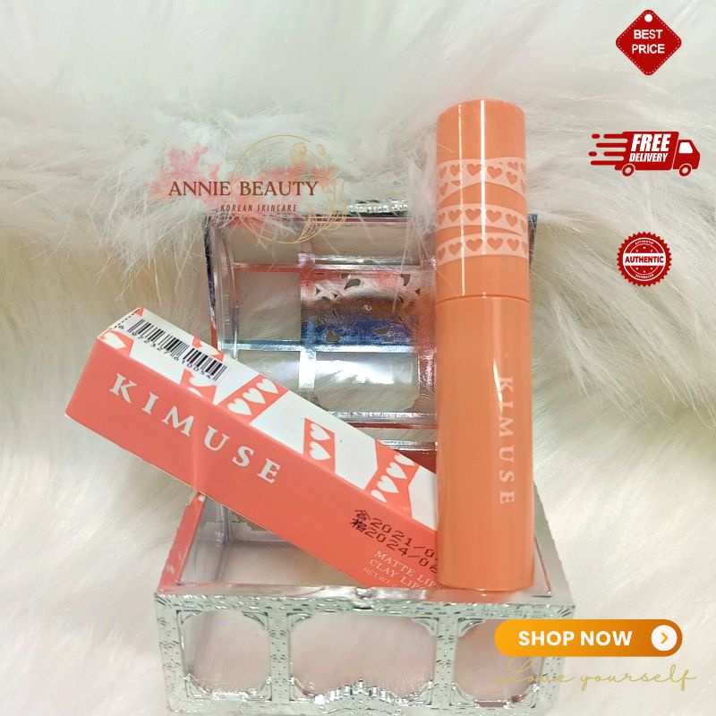 Son kem KIMUSE 5ml son kem lì, ẩm mướt môi và lên màu chuẩn với sắc tố cao, dễ phối hợp với nhiều phong cách thời trang