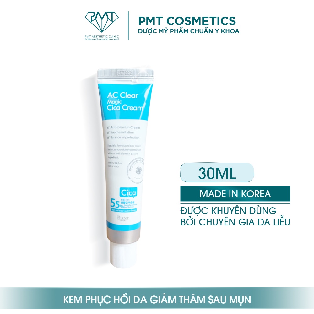 Kem phục hồi dành cho da mụn The Plant Base AC Clear Magic Cica Cream 30ml