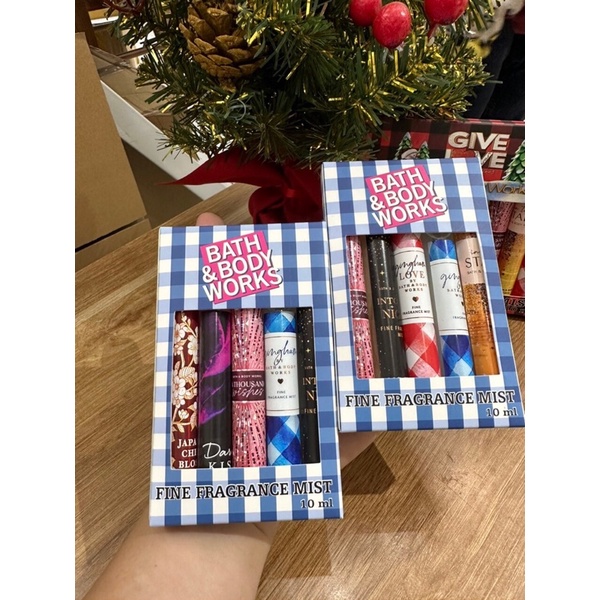 Set 5 chai xịt thơm Bath&Body Works Fine Fragrance Mist 10ml x 5 - Wellstoreuk89