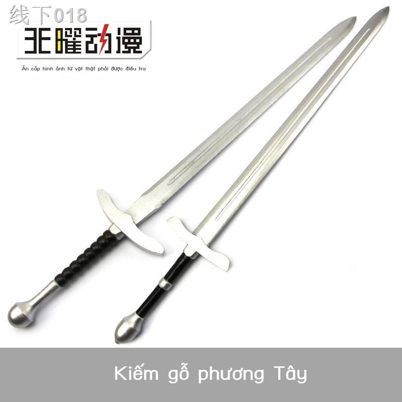 Châu Âu Bằng Gỗ Thanh Kiếm Phương Tây Hiệp Sĩ Chỉ Huy Trang Trí COS Hoạt Hình Đạo Cụ Đồ Chơi Trẻ Em