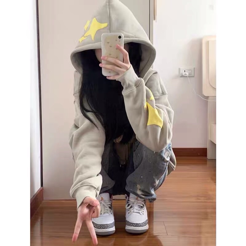 Áo hoodie zip be