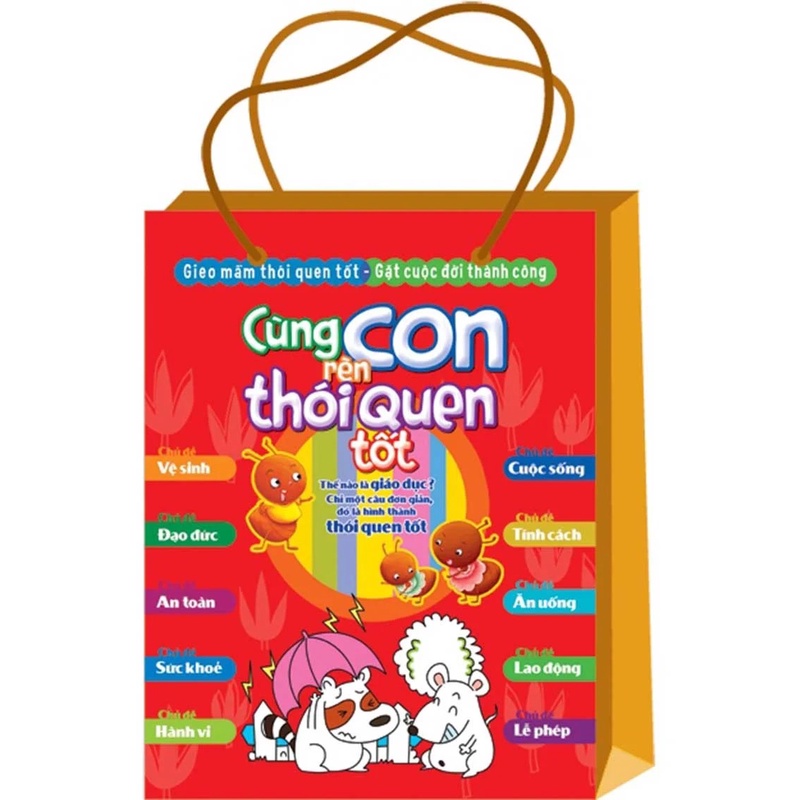 Sách: Bộ Cùng Con Rèn Thói Quen Tốt - Túi 10 Cuốn