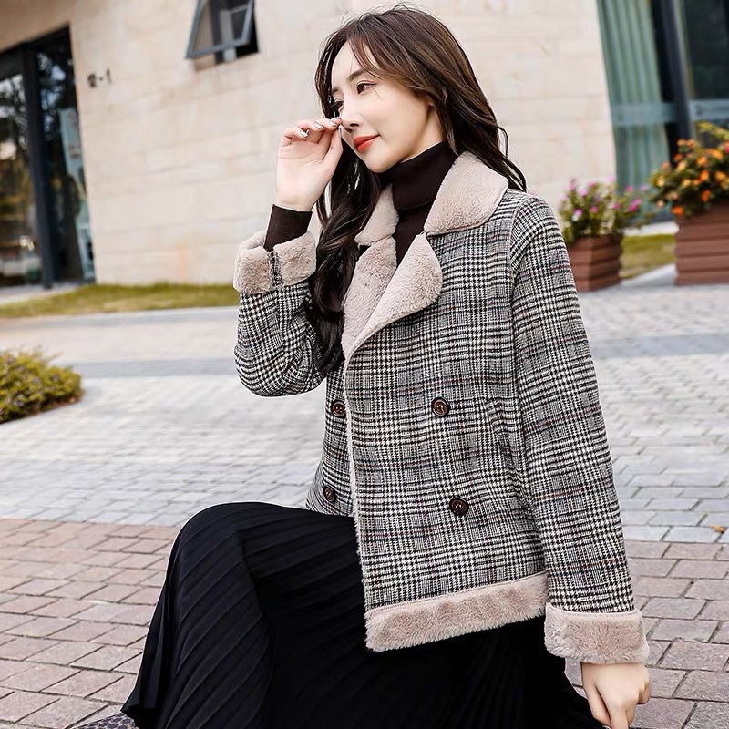 Áo khoác nữ dạ kẻ caro lót lông cao cấp siêu dày siêu ấm HÀNG CHUẨN CAO CẤP LOẠI 1 Hot 2023