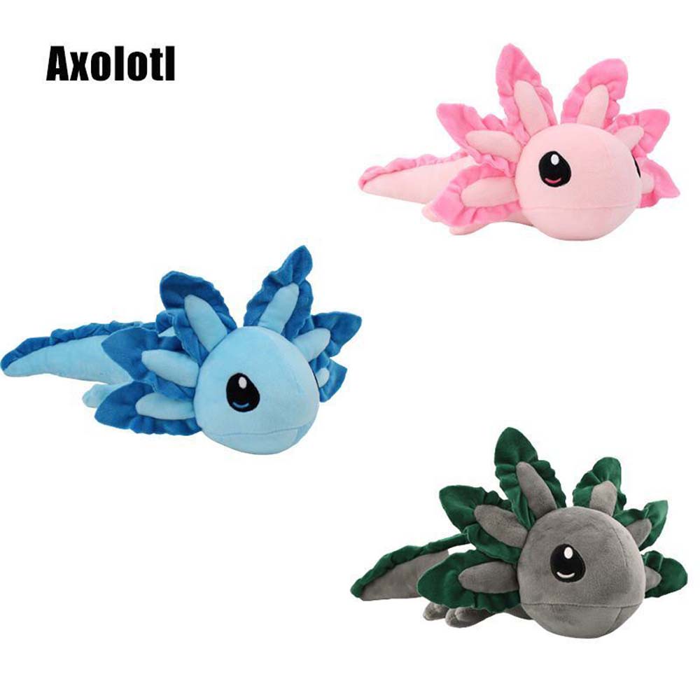 Axolotl Plush Salamander Lizard Multi-color Cute Fish Doll Hexagonal Dinosaur Plush Toys for Kids Gift