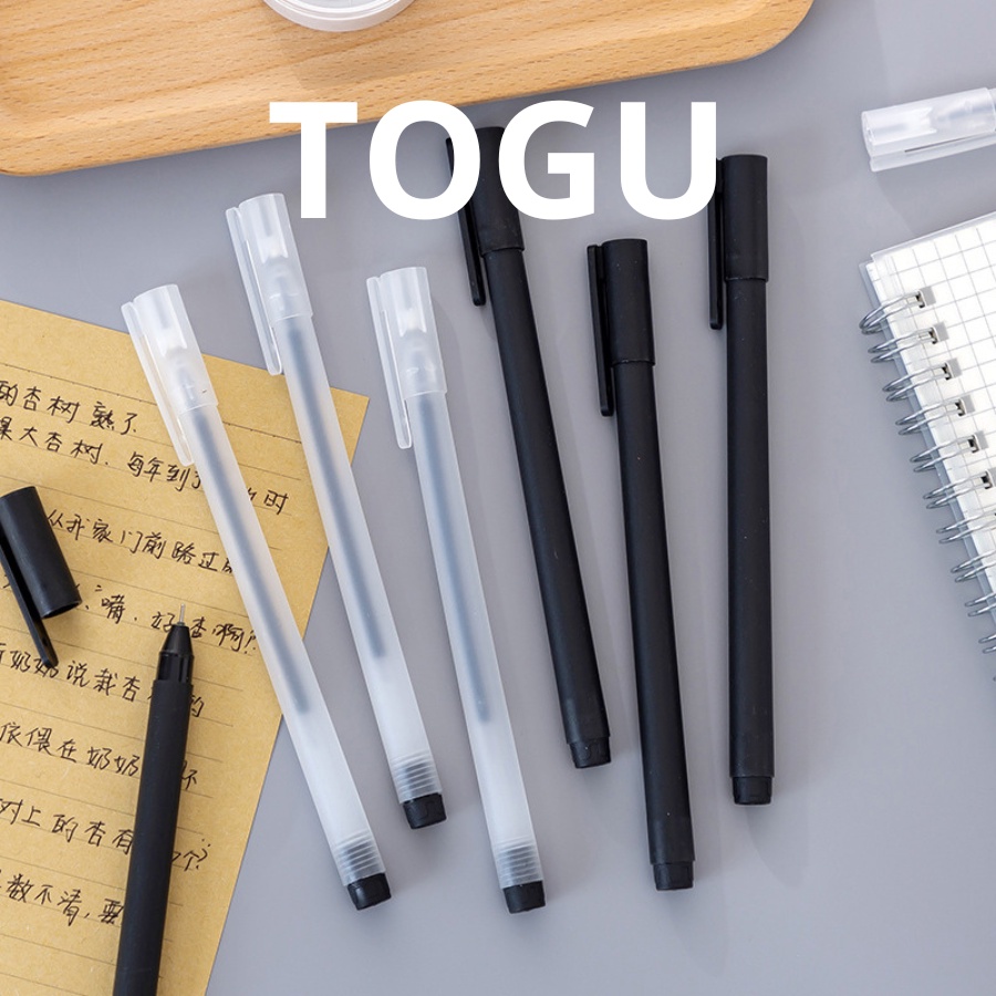 Bút gel TOGU bút gel đen resun bút bi nước đen xanh đỏ mực khô nhanh ngòi 0,5mm viết gel mực trơn mượt