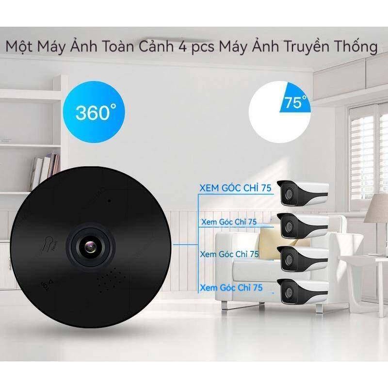 Camera An Ninh Quay Toàn Cảnh 360 Độ Kết Nối wifi Không Dây Hai Chiều V380pro