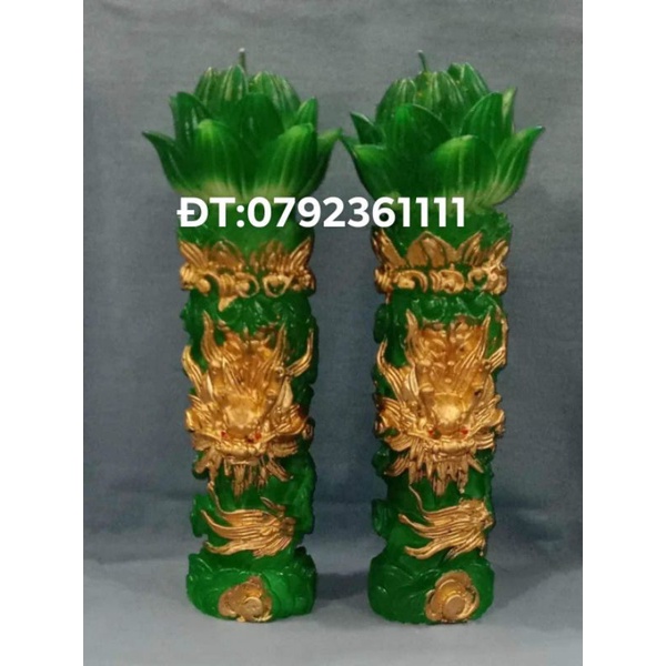 ĐÔI NẾN RỒNG CAO 32CM ĐƯỜNG KÍNH 9CM