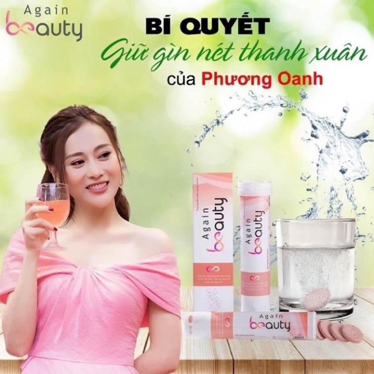 Viên Sủi Làm Trắng, Trẻ Hóa Da, Mờ Nám, Chống Lão Hóa Again Beauty - Hộp 20 Viên