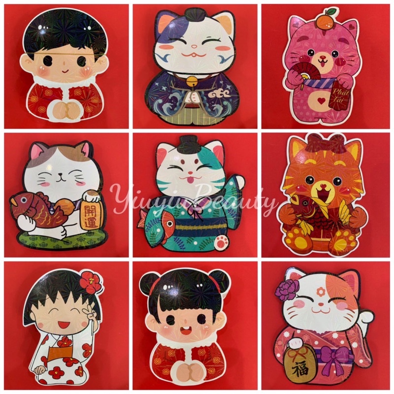 Bao lì xì chipi hoạt hình tết lì xì chibi đẹp dễ thương