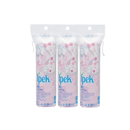 Combo 3 bông tẩy trang Ipek 80 miếng