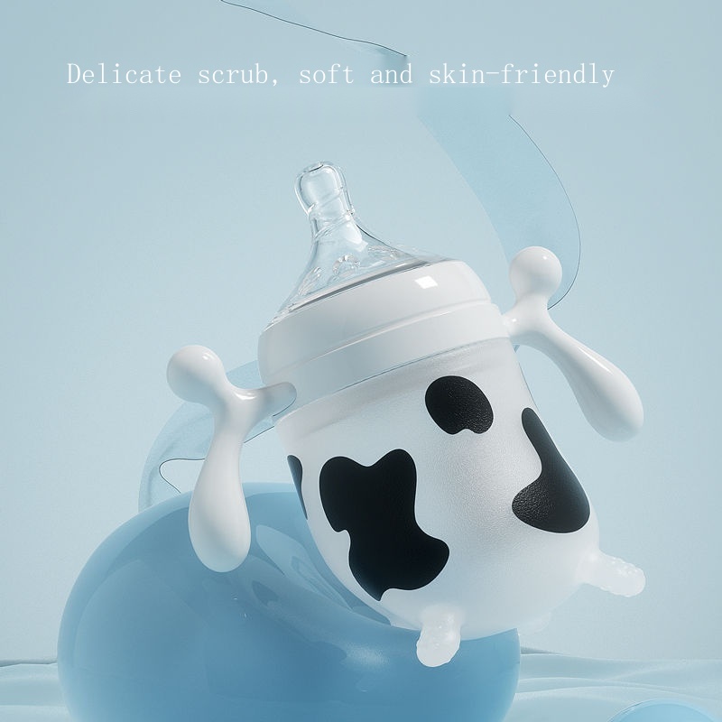 Bình Sữa Bằng Silicon Chống Tràn Chống Rơi Chống Đầy Hơi Cho Bé Sơ Sinh 1 Tháng Tuổi