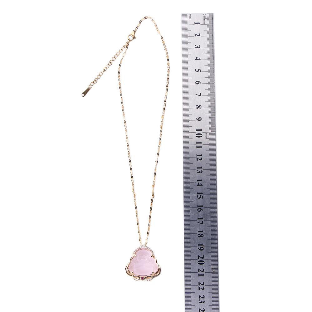 MXGOODS Vòng cổ Mặt Phật Trong Suốt Đơn Giản Sáng Tạo