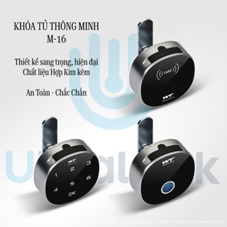 Khóa tủ thông minh mini M-1602 phiên bản Vân tay, Mã số, Thẻ từ, sử dụng cho tủ gỗ, tủ sắt, tủ ngăn kéo, tủ hồ sơ.v.v..