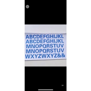 Decal chữ và số cắt sẵn (20 số hoặc 24 chữ)