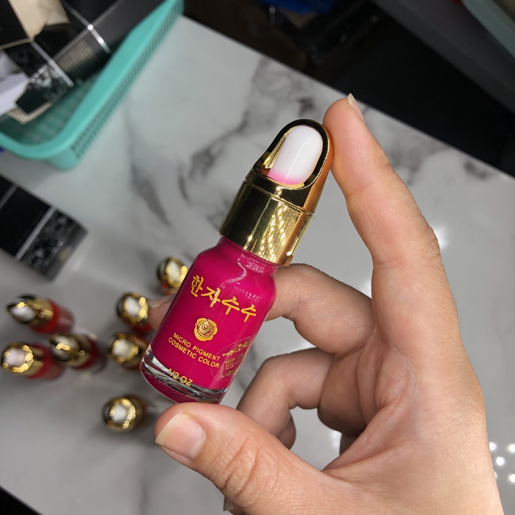 Mực phun xăm thẫm mỹ môi mày bám nhanh lên màu tốt 10ml 098
