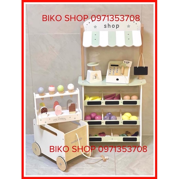 Đồ chơi shop hoa quả Nunukids 95.5cm - Đồ chơi gỗ cho bé - Biko Shop