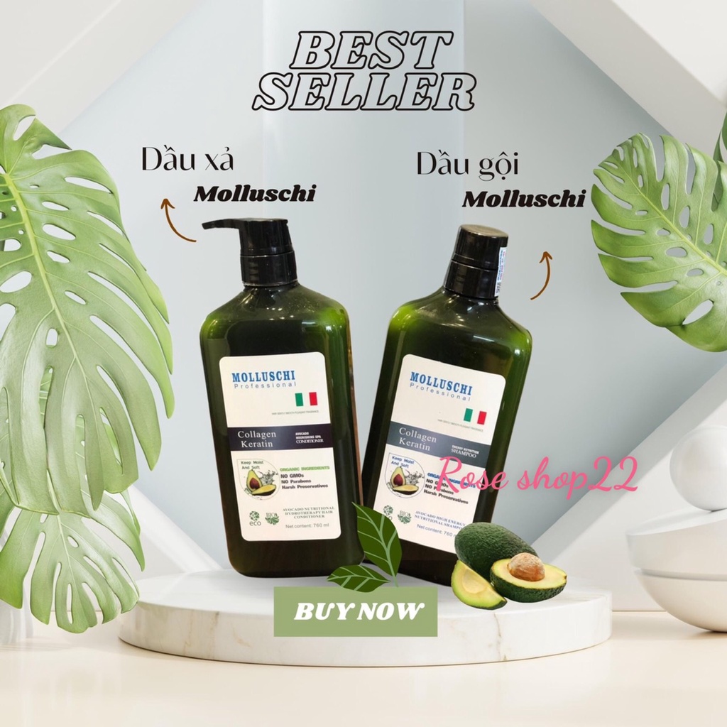 Dầu Gội Phục Hồi Molluschi 760ml x 2