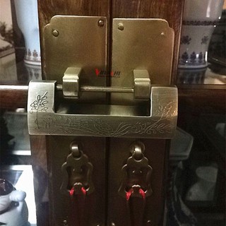 Khóa cửa  , khoá hộp , khoá tủ  giả cổ , màu đồng kich thước 42*18mm - 1 cái