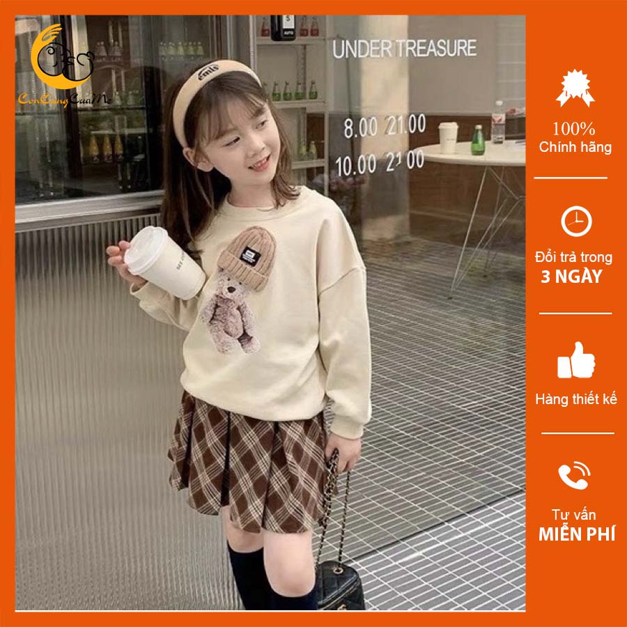 Đầm dài tay thu đông cho bé 1 2 3 4 5 6 7 8 tuổi