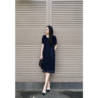 Đầm Hemia viền chỉ