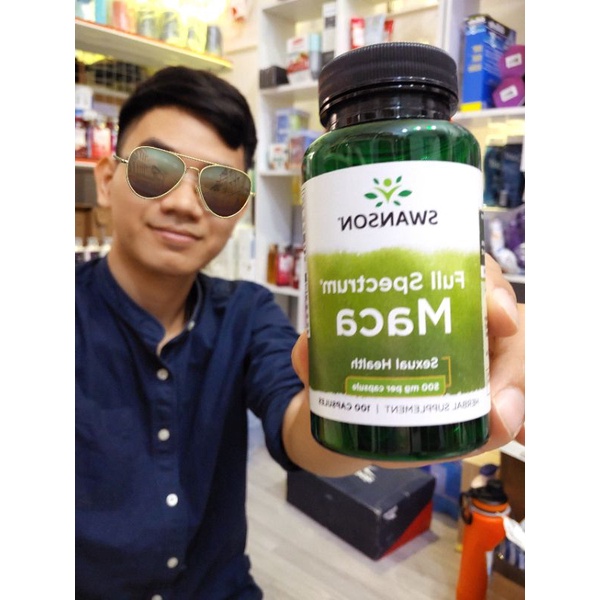 BILL MỸ Viên uống MACA Swanson 500mg 100 viên Tăng Cường Sinh Lý Nam Nữ
