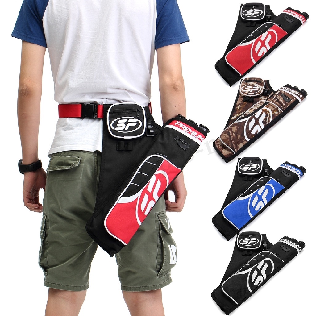 Túi Đựng Mũi Tên 3 Ống Bằng Nylon Kèm 24 Trục Gắn Tiện Dụng Tập Thể Thao Ngoài Trời