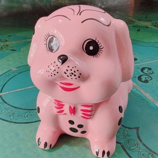 Heo đất - Heo đất tiết kiệm chất liệu Gốm Sứ kiểu dáng chó nhật đáng yêu Shop : Heodat8683