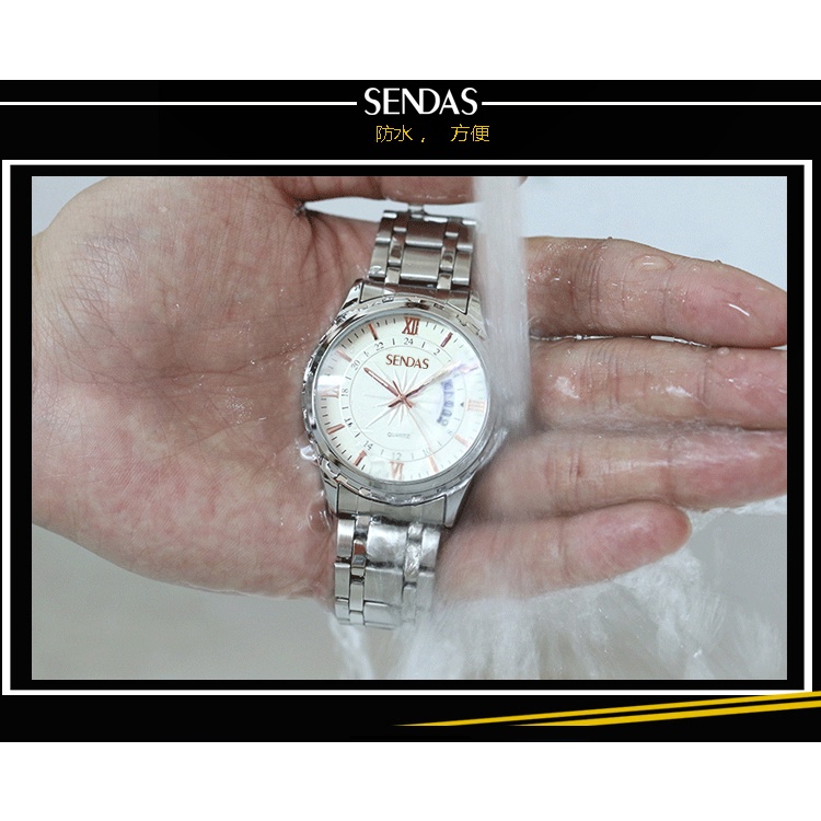 Mới Đồng Hồ Nam Dây Thép Không Gỉ Thiết Kế Sang Trọng