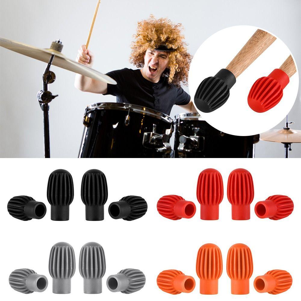 Bộ 2 / 4 Vỏ Bọc Đầu Trống Bằng Cao Su Dành Cho Người Mới Bắt Đầu