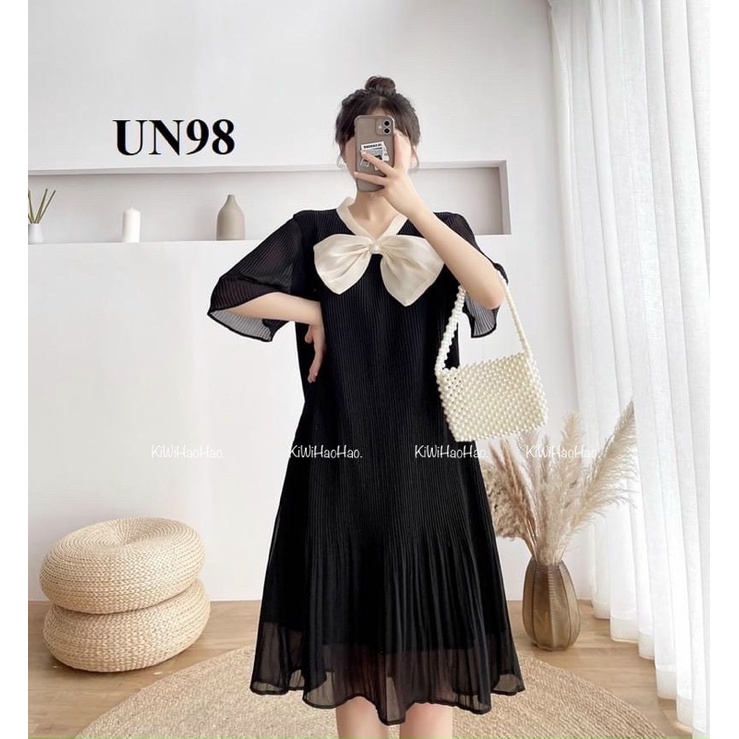 VÁY DẬP LI CỔ NƠ 3 Màu CHO MẸ BẦU