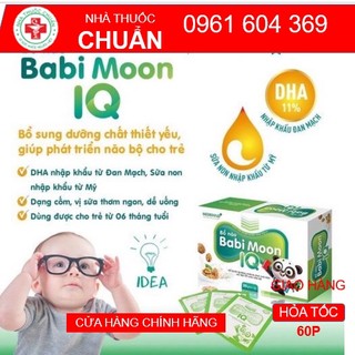 Bổ não babi moon iq - dha cho bé, lysine, kẽm, vitamin b, trẻ thông minh