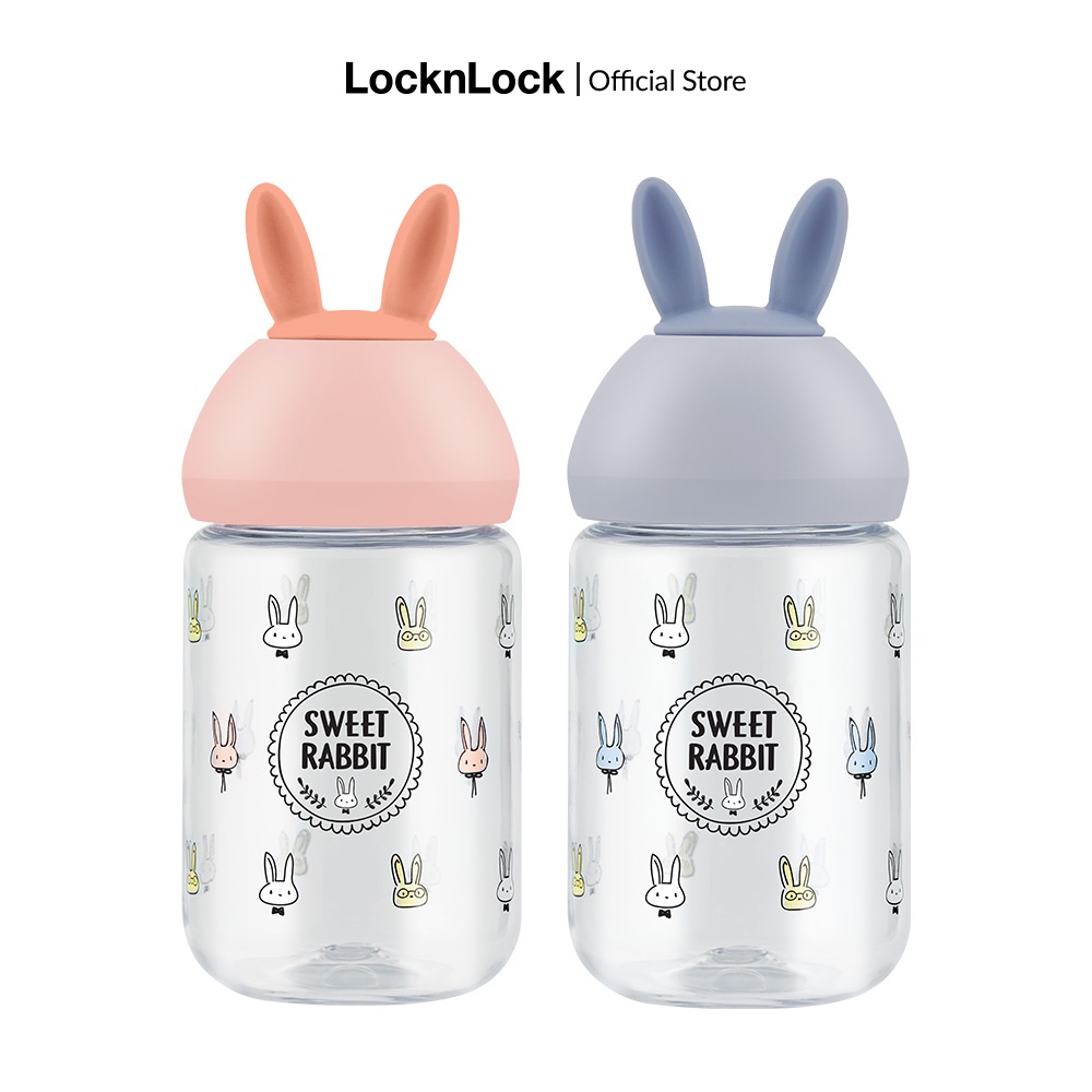 Bình nước hình tai thỏ Lock&Lock cute bottle 380ML - ABF652 (2 màu)