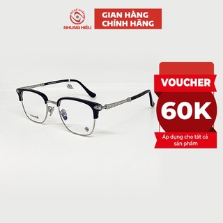 Gọng kính cận nam nữ NHUNG HIẾU Clubmaster 5170 phong cách chrome heart titan cao cấp