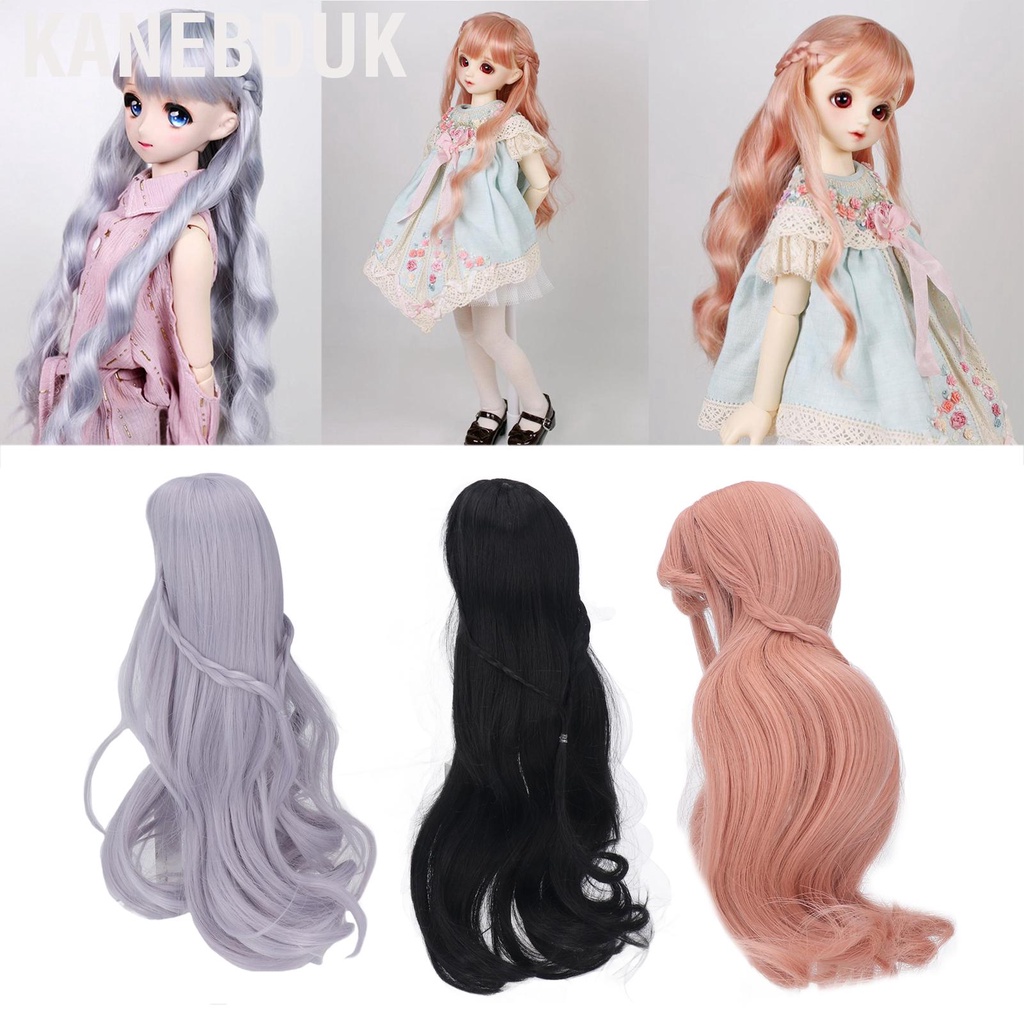 Kanebduk ES053 Doll Long Wig Soft Curly 8 to 9inch Hair for Children Gift Children's Day