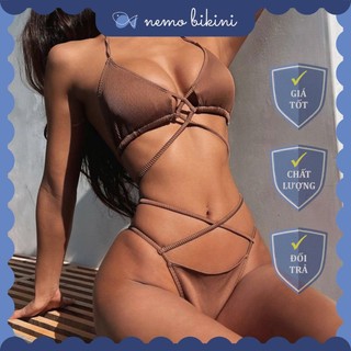 Bikini sexy đi biển, đồ bơi nữ dây đan 2 mảnh tôn dáng Nemo Bikini - B44