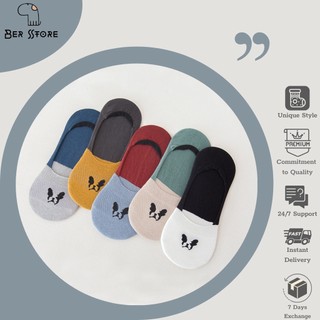 Tất lười nam chống tụt gót, set tất lười nam 5 đôi tất nam chống hôi chân, tất cotton nam cao cấp thoáng khí co giãn