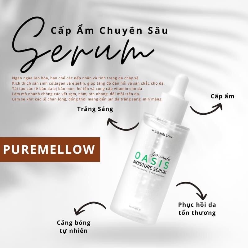 Serum cấp ẩm căng bóng, phục hồi da Pure Mellow Hàn Quốc 50ml