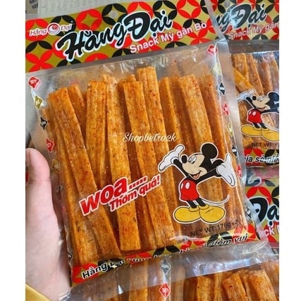 Snack Mỳ Gân Bò Hằng Đại,176G~20 thanh Snack đồ ăn vặt Cay Cay tuổi thơ