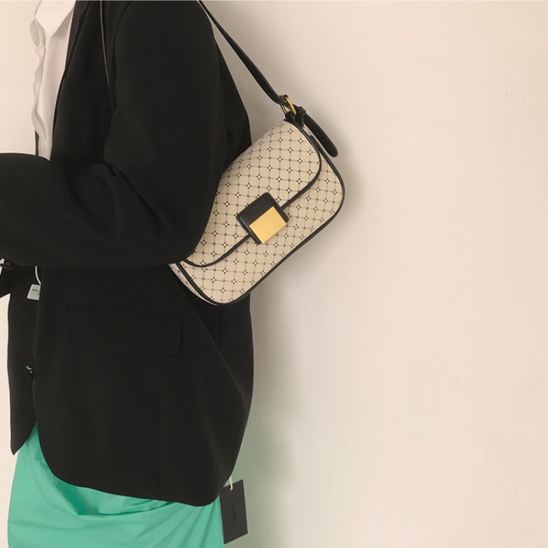 Túi Xách Đeo Vai / Kẹp Nách Hình Vuông Nhỏ In Họa Tiết Hoa Cổ Điển Phong Cách Mới Dễ Phối Đồ Cho Nữ